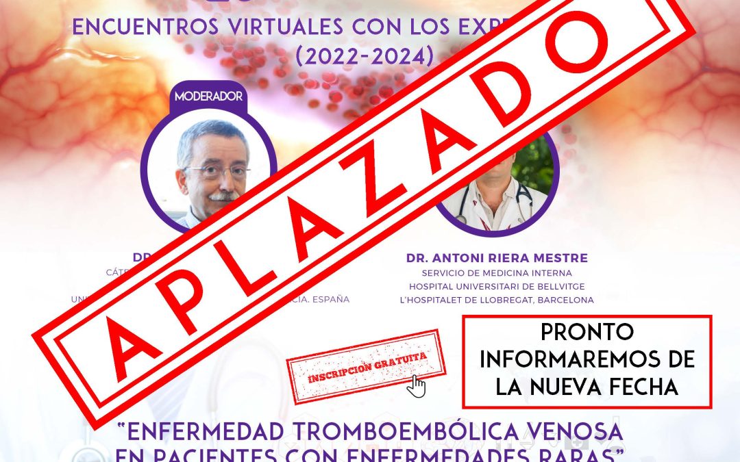 APLAZADO. Webinar ETV en pacientes con enfermedades raras